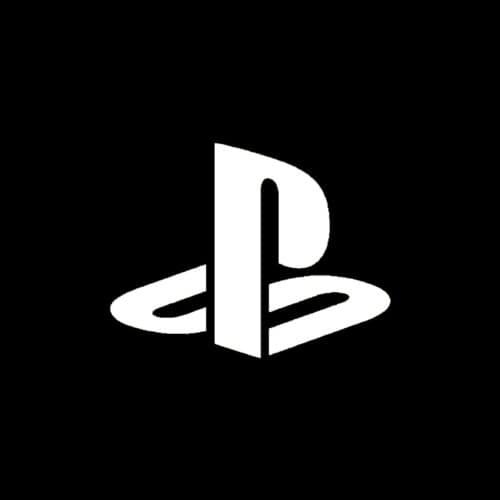 High-quality PlayStation gaming logo on black background.